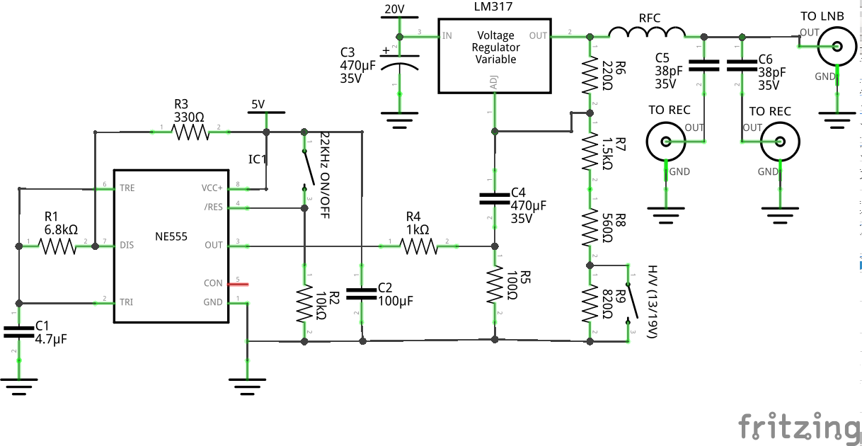 Usb To Lnb Power Supply How I Converted My Hackrf To A Spectrum Analyzer To Align My Sat Tv Dish Raspibo